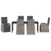 Set de masă pentru grădină cu pernă 7 pcs Gri poliratan - WALTI WALTI