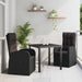 Scaune de grădină înclinabile 3 pcs Negru 80 x 80 x 73 cm - WALTI WALTI