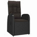 Scaune de grădină înclinabile 3 pcs Negru 80 x 80 x 73 cm - WALTI WALTI