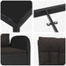 Set de masă pentru grădină cu pernă 7 pcs Negru poliratan - WALTI WALTI