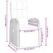 Set de masă pentru grădină cu pernă 5 pcs Negru poliratan - WALTI WALTI