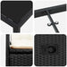 Set de masă pentru grădină cu pernă 9 pcs Negru poliratan - WALTI WALTI
