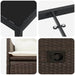 Set de masă pentru grădină cu pernă 7 pcs Maro poliratan - WALTI WALTI