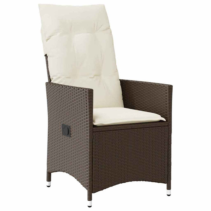 Set de masă pentru grădină cu pernă 9 pcs Maro poliratan - WALTI WALTI