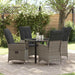 Set de masă pentru grădină cu pernă 5 pcs Gri Rattan poli - WALTI WALTI