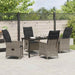 Set de masă pentru grădină cu pernă 5 pcs Gri Rattan poli - WALTI WALTI