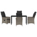 Set de masă pentru grădină cu pernă 5 pcs Gri Rattan poli - WALTI WALTI