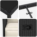 Set de masă pentru grădină cu pernă 9 pcs Negru poliratan - WALTI WALTI