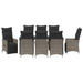 Set de masă pentru grădină cu pernă 9 pcs Gri poliratan - WALTI WALTI