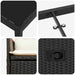 Set de masă pentru grădină cu pernă 7 pcs Negru poliratan - WALTI WALTI