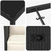Set de masă pentru grădină cu pernă 9 pcs Negru poliratan - WALTI WALTI