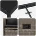 Set de masă pentru grădină cu pernă 7 pcs Gri poliratan - WALTI WALTI