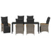 Set de masă pentru grădină cu pernă 7 pcs Gri poliratan - WALTI WALTI