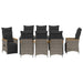 Set de masă pentru grădină cu pernă 9 pcs Gri poliratan - WALTI WALTI
