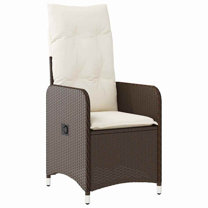 Set de masă pentru grădină cu pernă 5 pcs Maro poliratan - WALTI WALTI