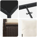 Set de masă pentru grădină cu pernă 7 pcs Maro poliratan - WALTI WALTI