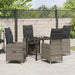 Set de masă pentru grădină cu pernă 5 pcs Gri Rattan poli - WALTI WALTI
