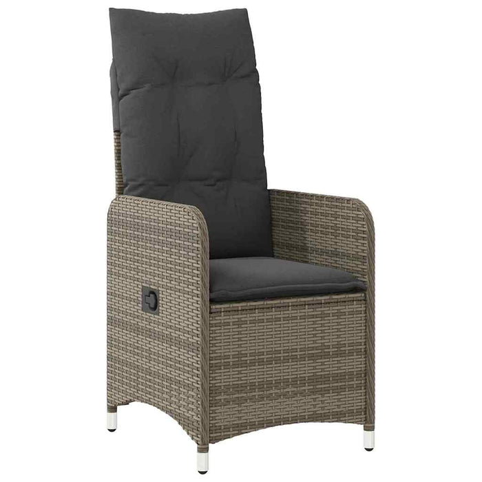 Set de masă pentru grădină cu pernă 7 pcs Gri poliratan - WALTI WALTI