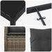 Set de masă pentru grădină cu pernă 9 pcs Gri poliratan - WALTI WALTI