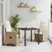 Set de masă pentru grădină cu pernă 3 pcs Bej Rattan poli - WALTI WALTI