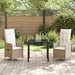Set de masă pentru grădină cu pernă 3 pcs Bej Rattan poli - WALTI WALTI