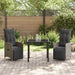 Set de masă pentru grădină cu pernă 3 pcs Gri Rattan poli - WALTI WALTI