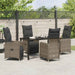 Set de masă pentru grădină cu pernă 5 pcs Gri Rattan poli - WALTI WALTI