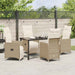 Set de masă pentru grădină cu pernă 5 pcs Bej Rattan poli - WALTI WALTI