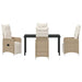 Set de masă pentru grădină cu pernă 5 pcs Bej Rattan poli - WALTI WALTI