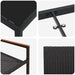 Set de masă pentru grădină cu pernă 7 pcs Negru poliratan - WALTI WALTI