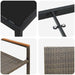 Set de masă pentru grădină cu pernă 9 pcs Gri poliratan - WALTI WALTI