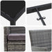 Set de masă pentru grădină cu pernă 9 pcs Gri poliratan - WALTI WALTI