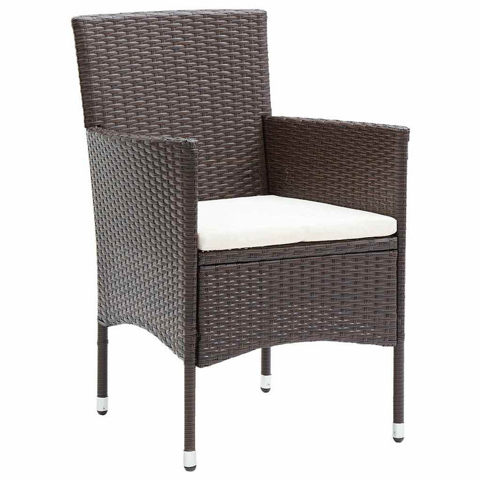 Set de masă pentru grădină cu pernă 9 pcs Maro poliratan - WALTI WALTI