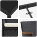 Set de masă pentru grădină cu pernă 5 pcs Negru poliratan - WALTI WALTI