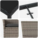 Set de masă pentru grădină cu pernă 7 pcs Gri poliratan - WALTI WALTI