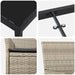 Set de masă pentru grădină cu pernă 7 pcs Gri deschis poliratan - WALTI WALTI