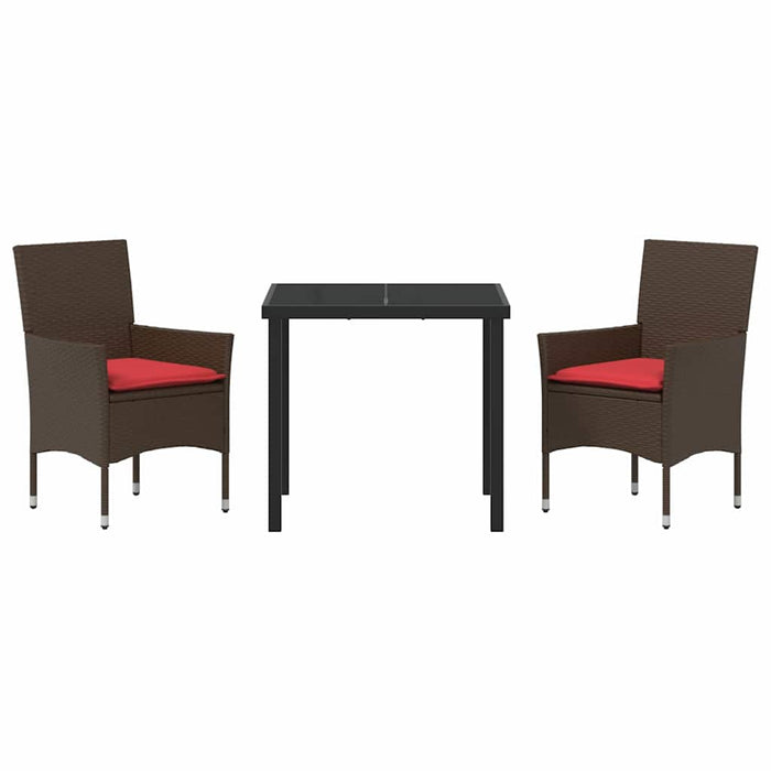 Set de masă și scaune cu pernă 3 pcs Maro Ratan PE - WALTI WALTI