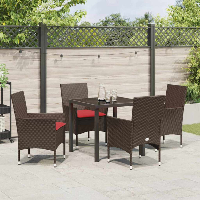 Set de masă și scaune cu pernă 5 pcs Maro Ratan PE - WALTI WALTI