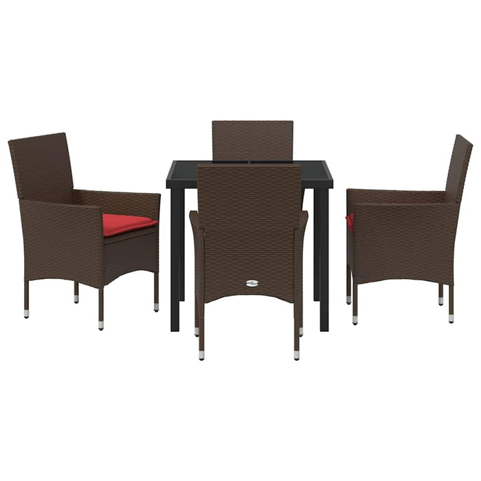 Set de masă și scaune cu pernă 5 pcs Maro Ratan PE - WALTI WALTI