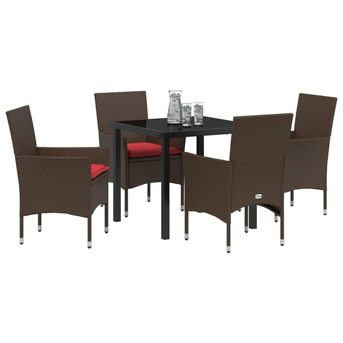 Set de masă și scaune cu pernă 5 pcs Maro Ratan PE - WALTI WALTI