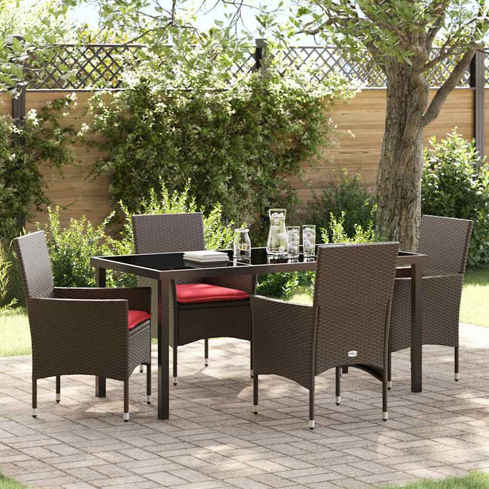 Set de masă și scaune cu pernă 5 pcs Maro Ratan PE - WALTI WALTI