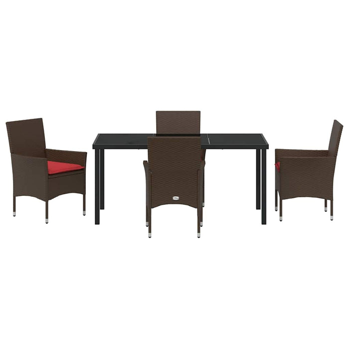 Set de masă și scaune cu pernă 5 pcs Maro Ratan PE - WALTI WALTI