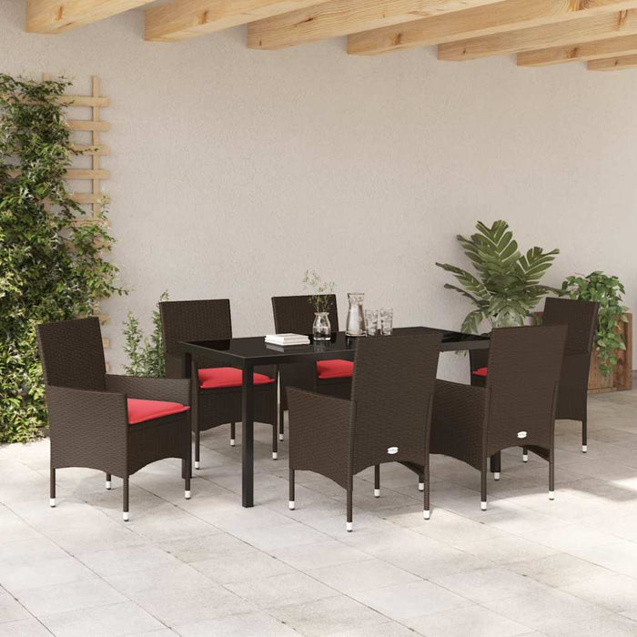Set de masă și scaune cu pernă 7 pcs Maro Ratan PE - WALTI WALTI