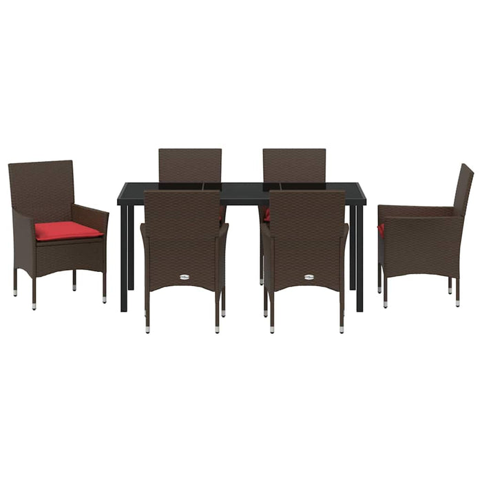 Set de masă și scaune cu pernă 7 pcs Maro Ratan PE - WALTI WALTI