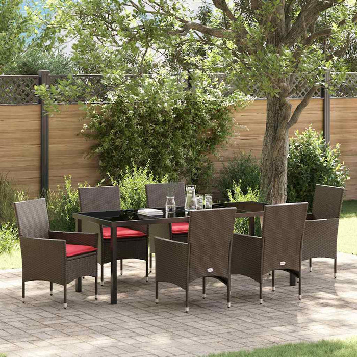 Set de masă și scaune cu pernă 7 pcs Maro Ratan PE - WALTI WALTI