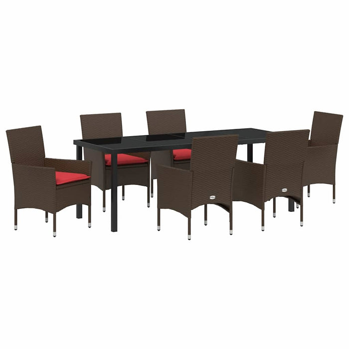 Set de masă și scaune cu pernă 7 pcs Maro Ratan PE - WALTI WALTI
