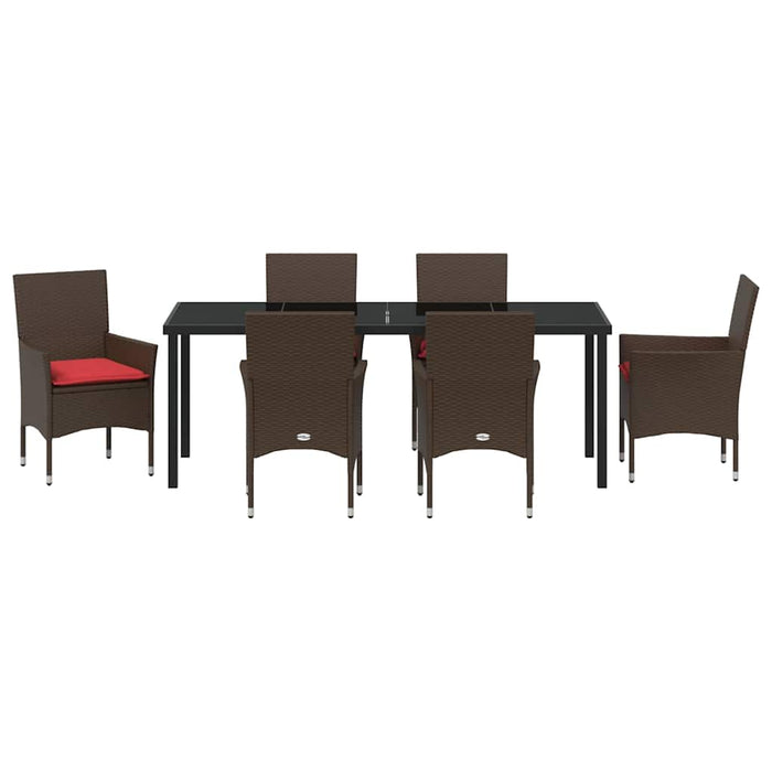 Set de masă și scaune cu pernă 7 pcs Maro Ratan PE - WALTI WALTI