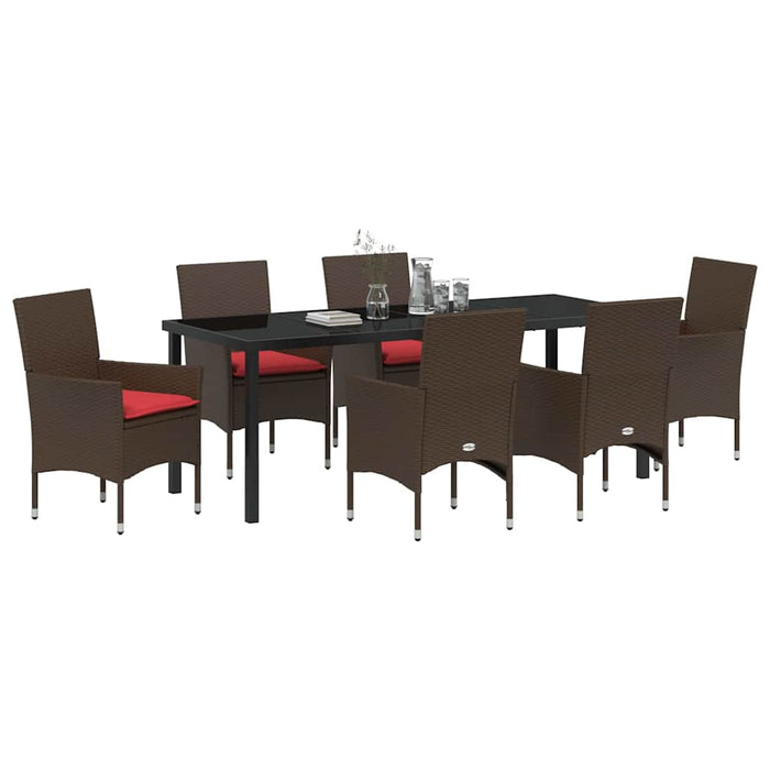 Set de masă și scaune cu pernă 7 pcs Maro Ratan PE - WALTI WALTI