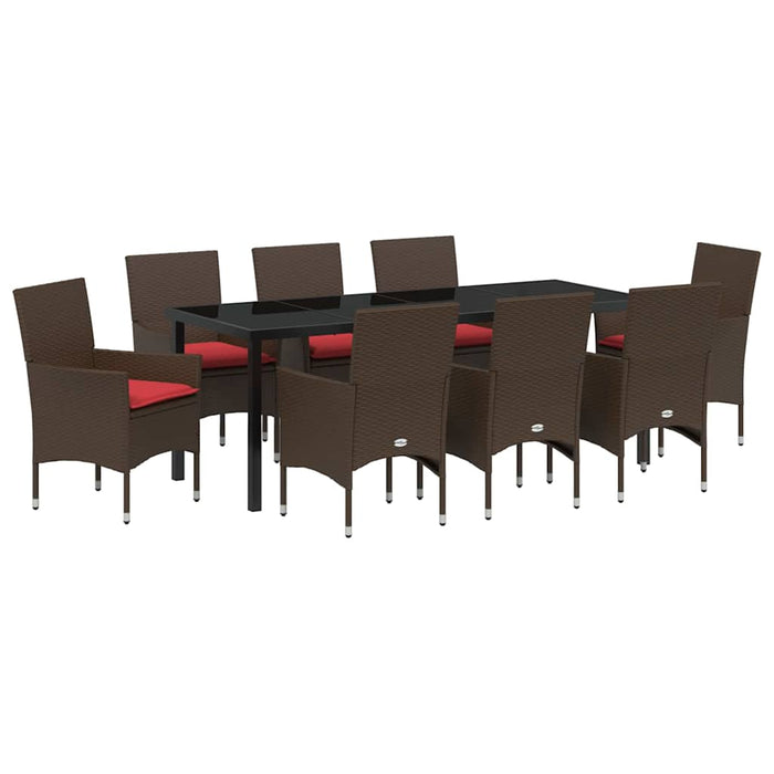 Set de masă și scaune cu pernă 9 pcs Maro Ratan PE - WALTI WALTI