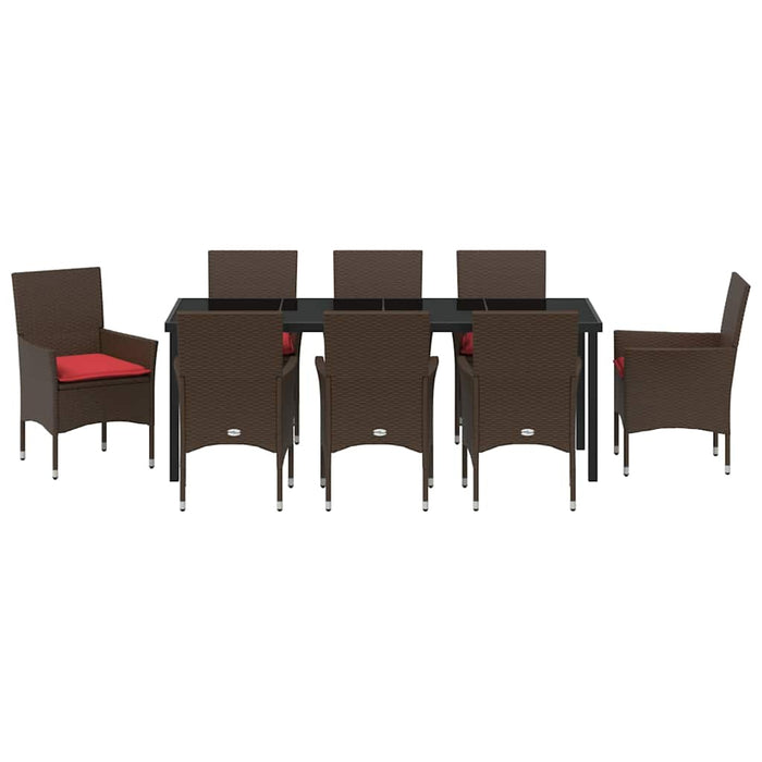 Set de masă și scaune cu pernă 9 pcs Maro Ratan PE - WALTI WALTI